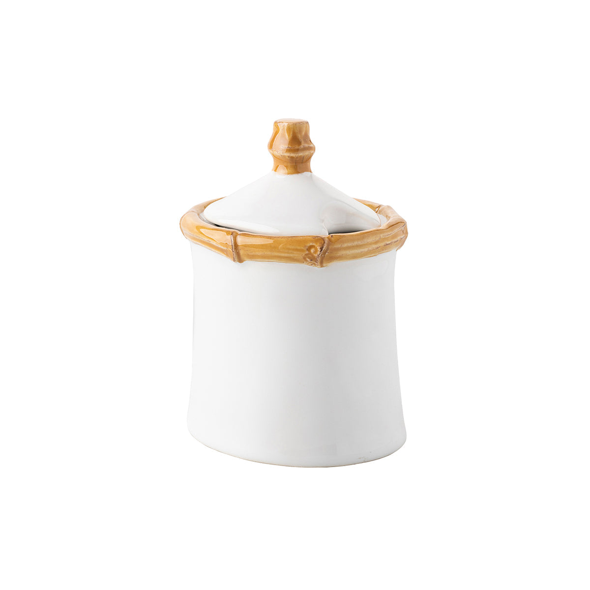 An image of Juliska Bamboo Sugar Bowl with Lid - Natural