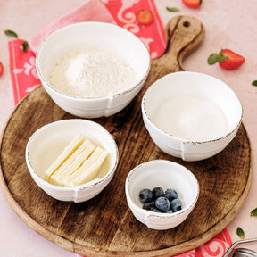 Vietri Lastra White Assorted Prepping Bowls - Set of 4