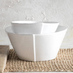 Vietri Lastra White Stacking Serving Bowl
