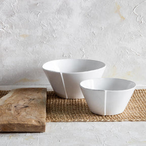 Vietri Lastra White Stacking Serving Bowl