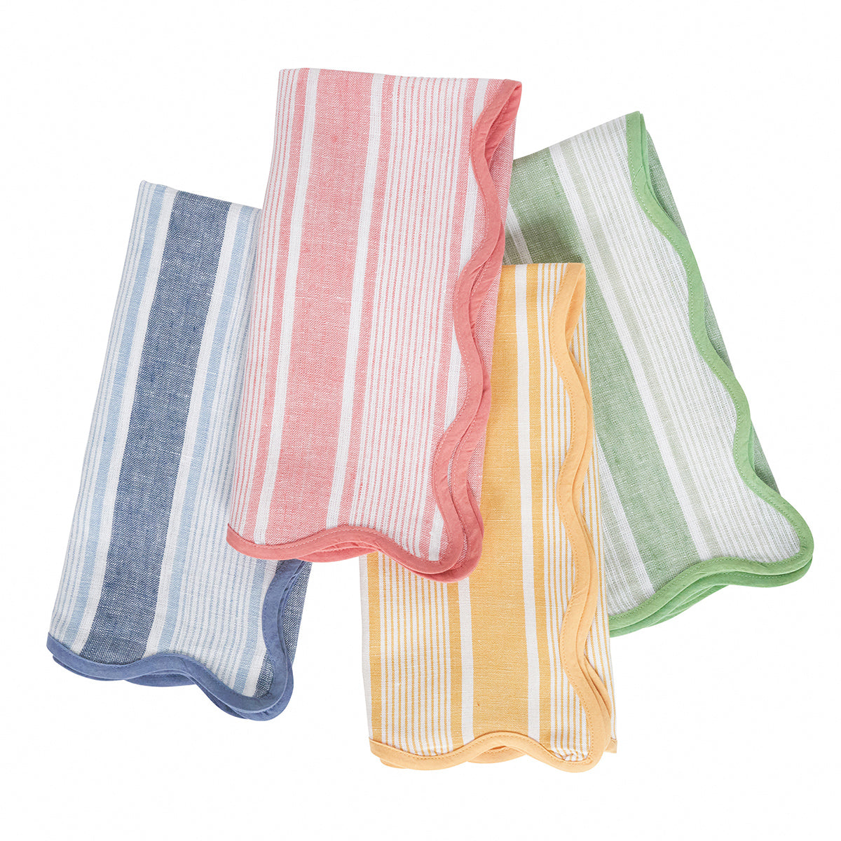 Juliska Cabana Stripe Napkins Assorted Set of 4 - Multi