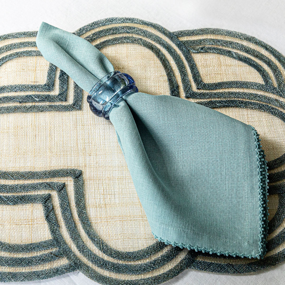 An image of Juliska Berry Scallop Napkin Set of 4