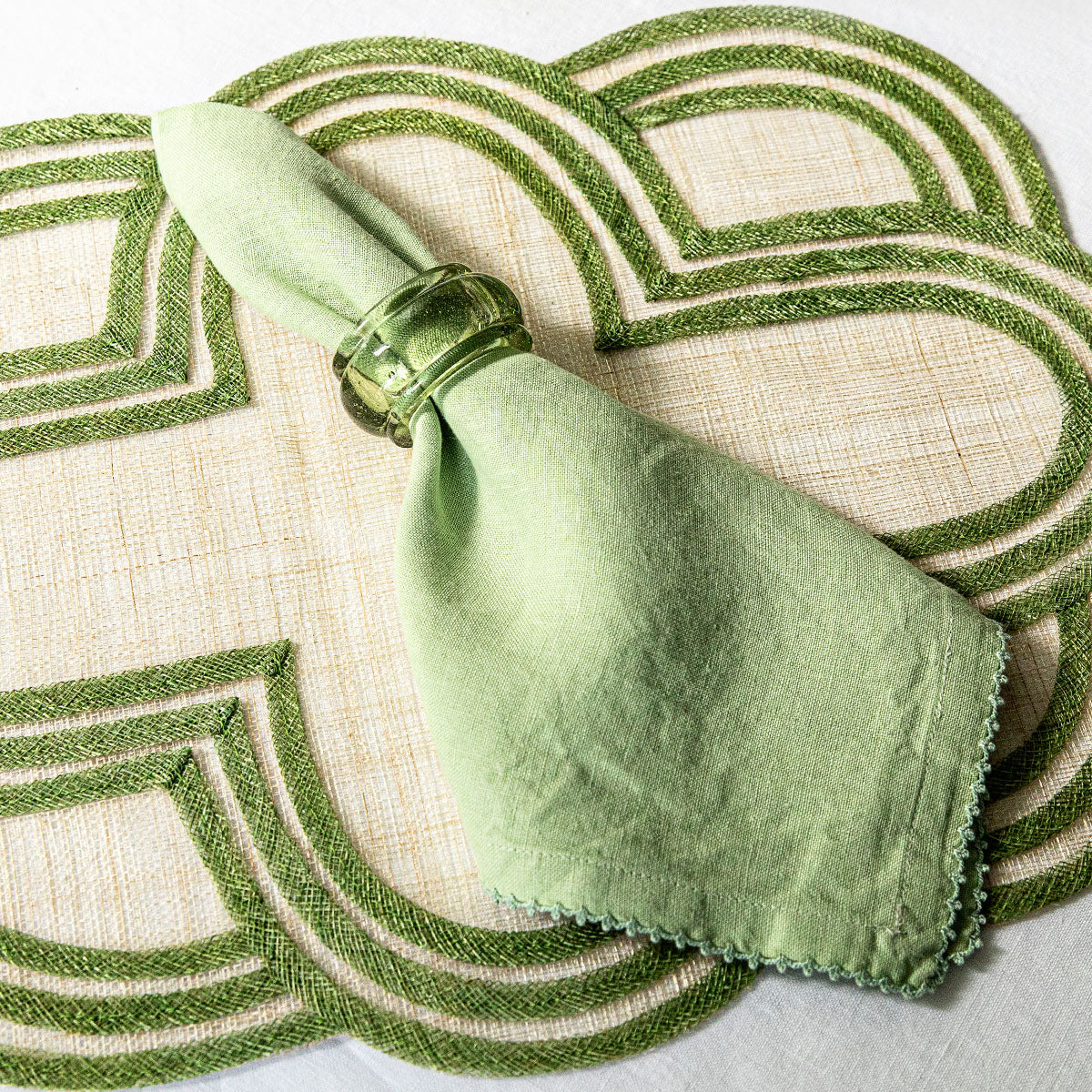 An image of Juliska Berry Scallop Napkin Set of 4