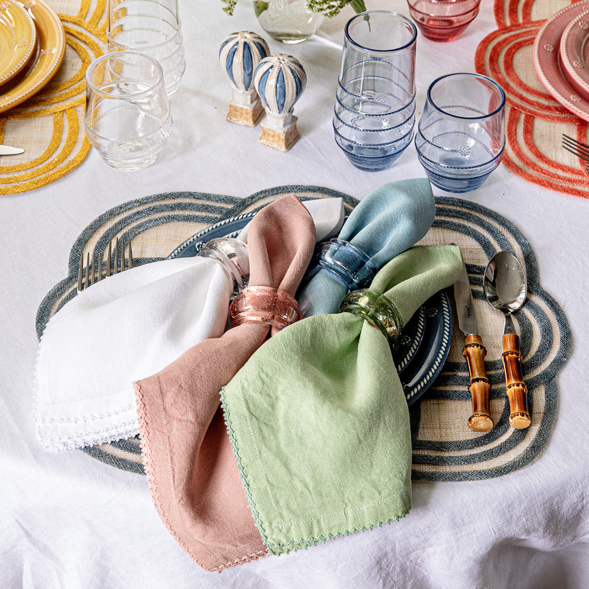 An image of Juliska Berry Scallop Napkin Set of 4