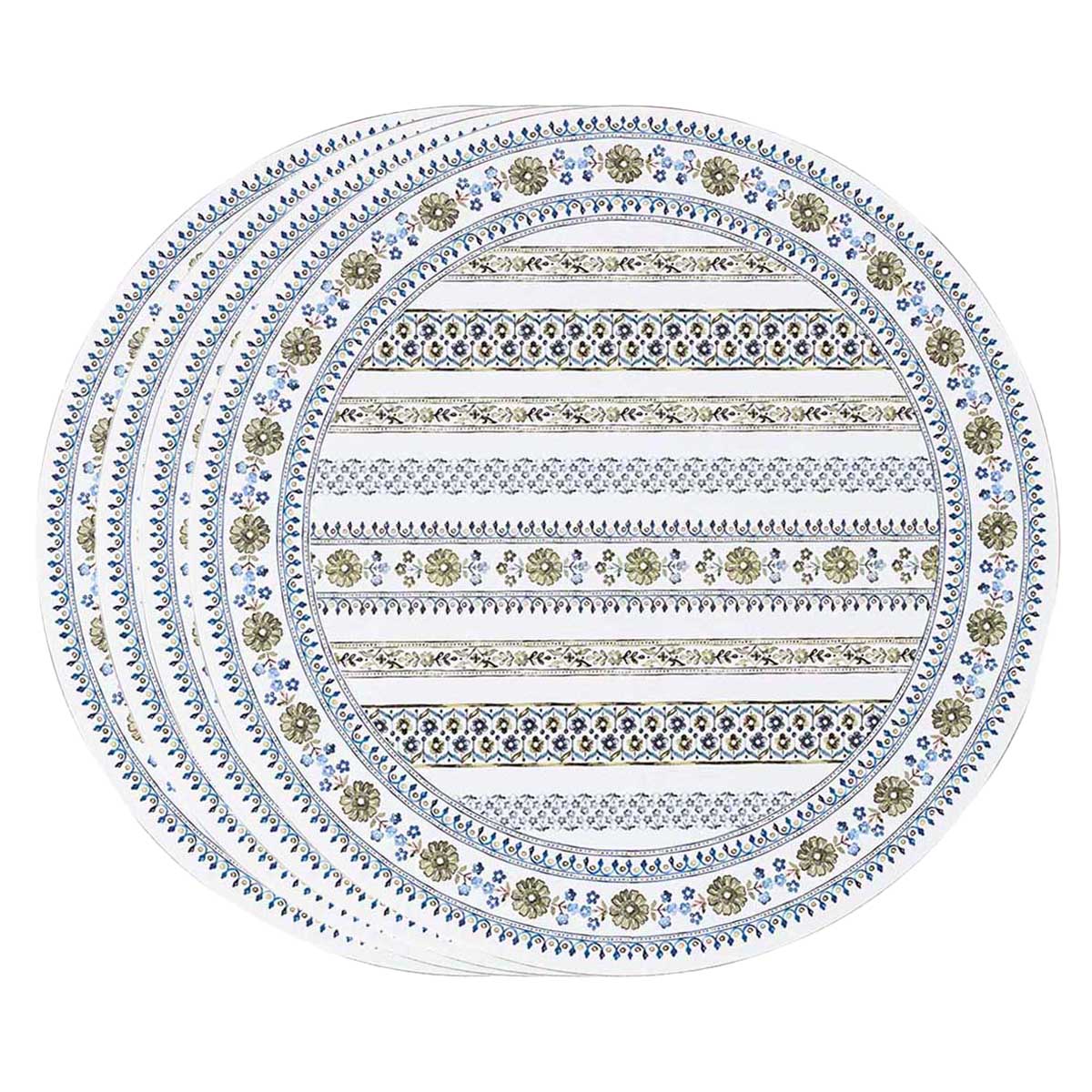 Juliska Villa Seville Set of 4 Stripe Placemats - Green
