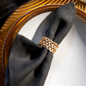 L'Objet Braid Jewel Napkin Rings - Set of 4