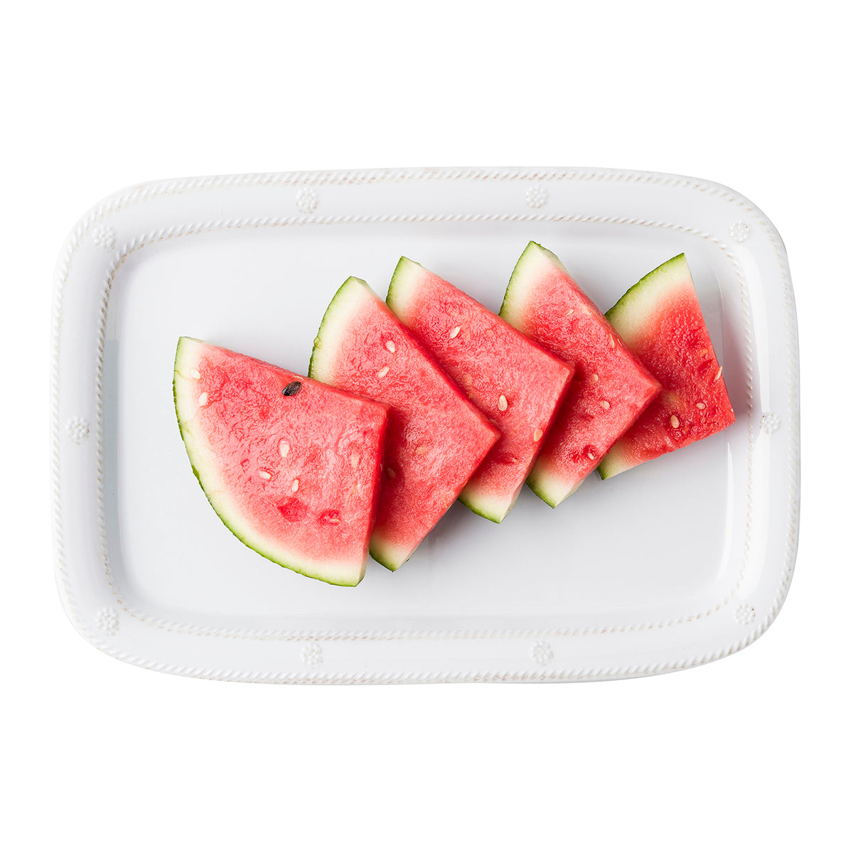 An image of Juliska Berry & Thread Melamine 16" Tray - Whitewash