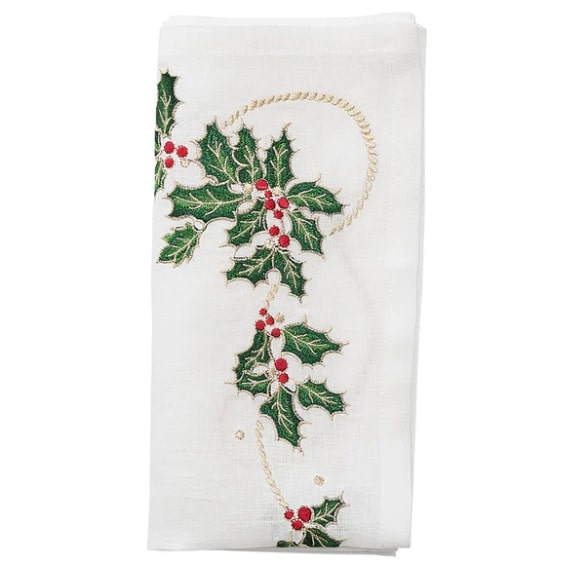 Kim Seybert Xmas Cheer Napkin Set of 4