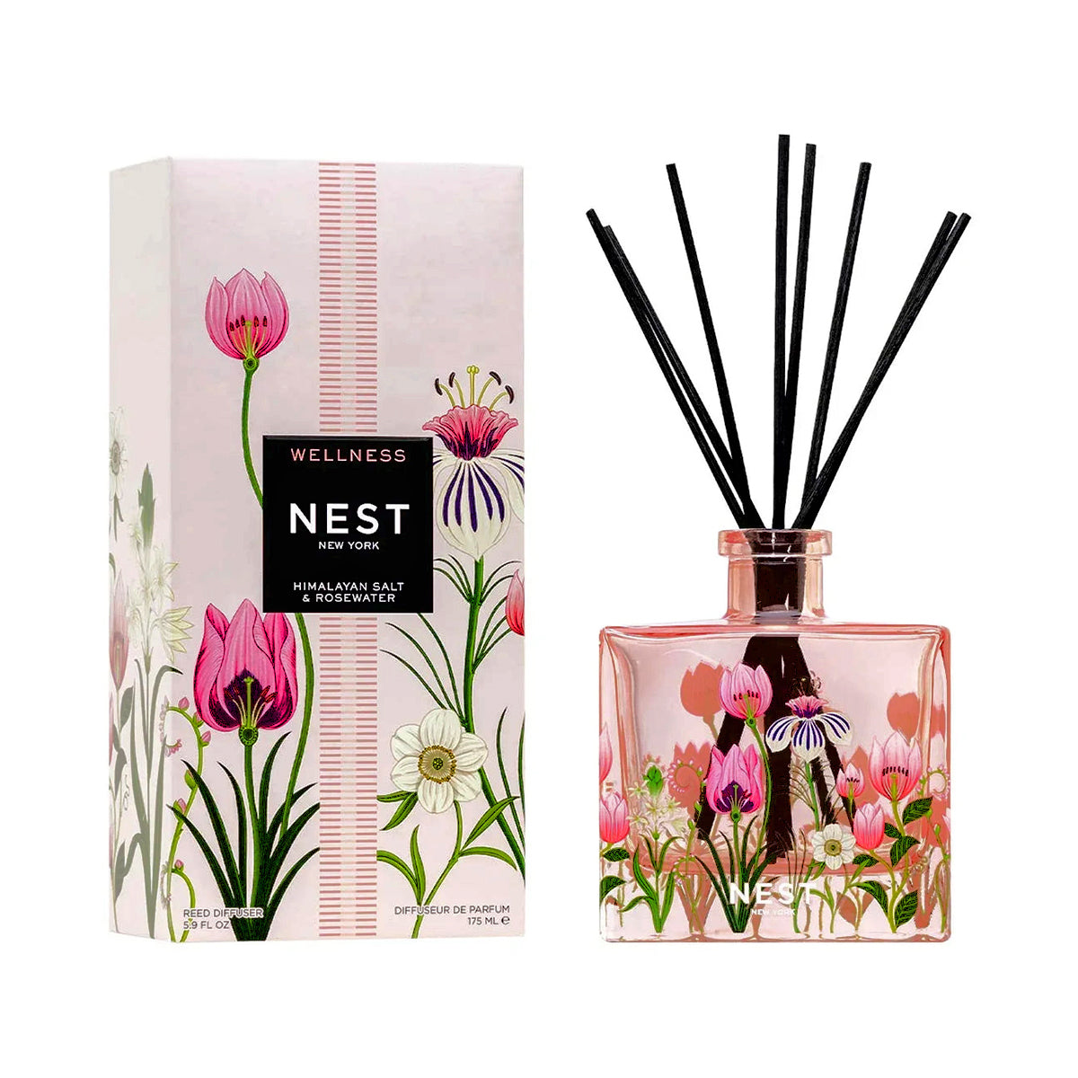 Nest Fragrances Himalayan Salt & Rosewater Decorative Reed Diffuser 5.9 fl.oz./175 ml