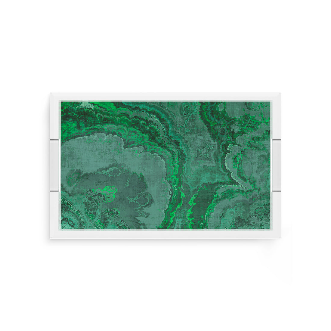 Nicolette Mayer Agate Malachite Acrylic Vanity Tray