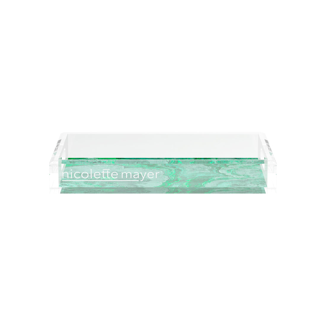 Nicolette Mayer Agate Malachite Acrylic Vanity Tray