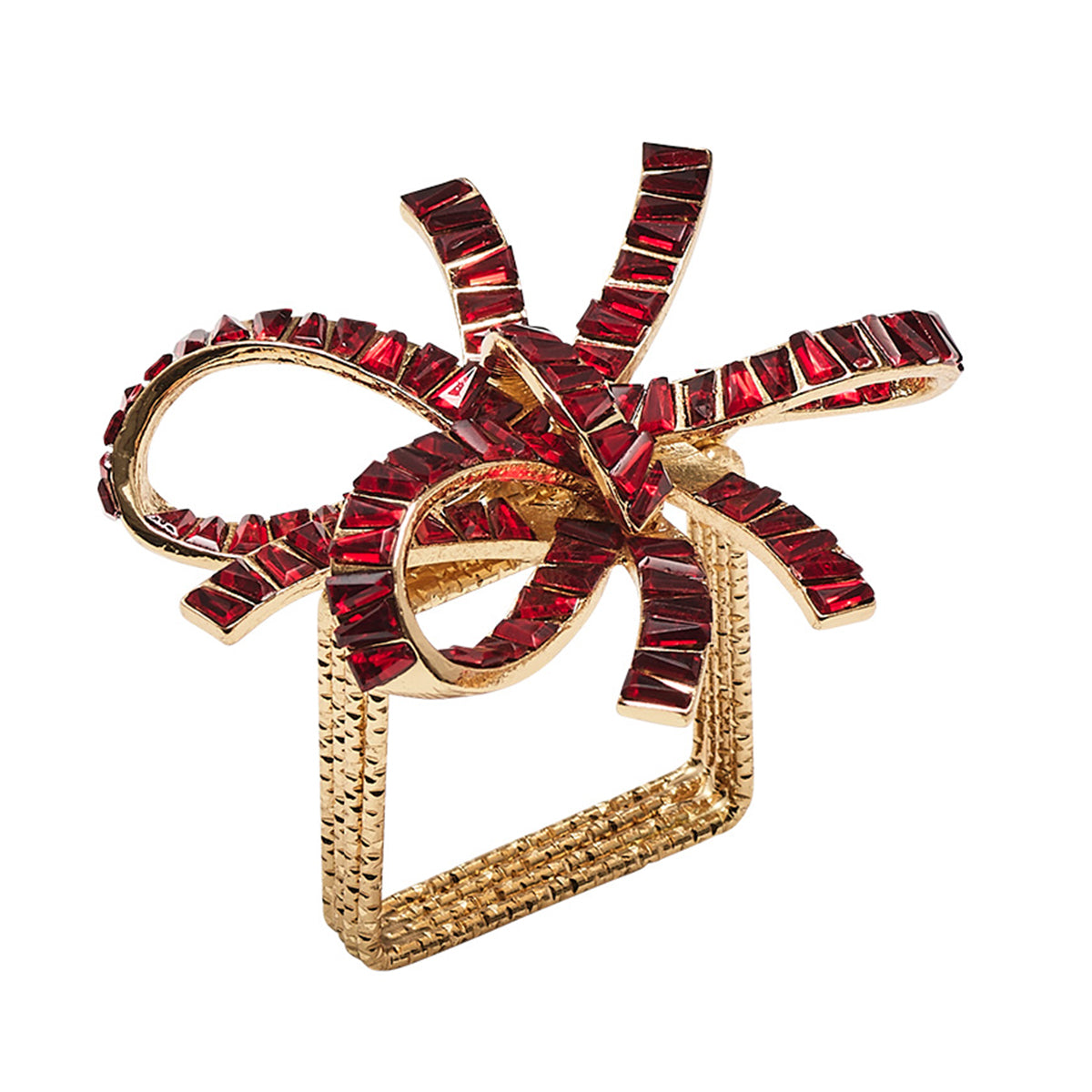 An image of Kim Seybert Jeweled Bow Napkin Ring - Set of 4