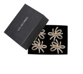 Kim Seybert Jeweled Bow Napkin Ring - Set of 4