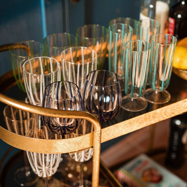 Vietri Nuovo Stripe Champagne Glass