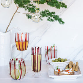 Vietri Nuovo Stripe Champagne Glass