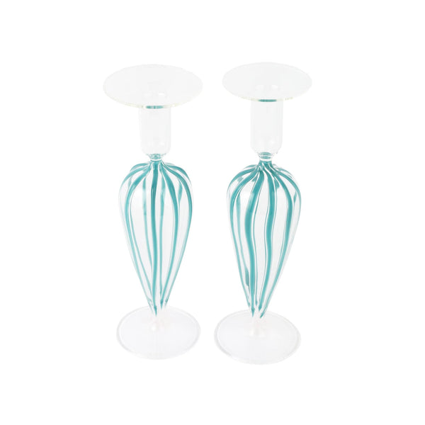 Vietri Nuovo Stripe Candlesticks
