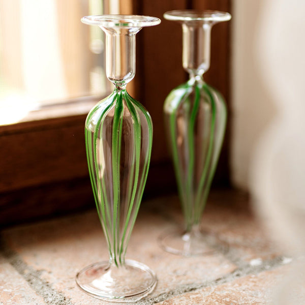 Vietri Nuovo Stripe Candlesticks