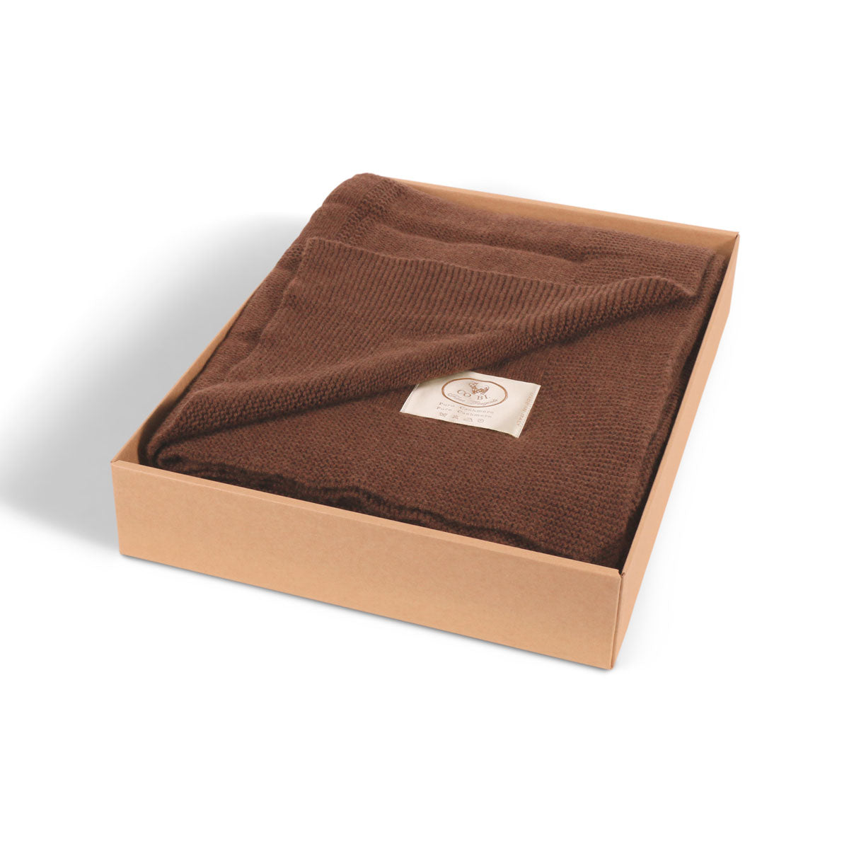An image of Cobi Cashmere Nuvola Knitted Throw window pane design
