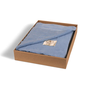 Cobi Cashmere Nuvola Knitted Throw window pane design