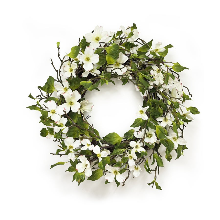 Winward 24" Dogwood Wreath - White