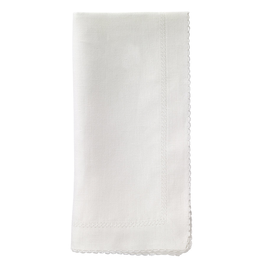 Bodrum Picot Set of 4 Dinner Napkin