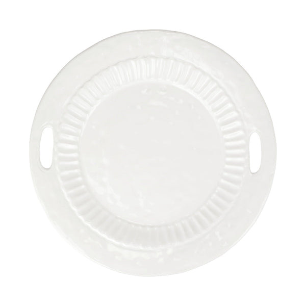 An image of Vietri Pietra Serena Handled Round Tray
