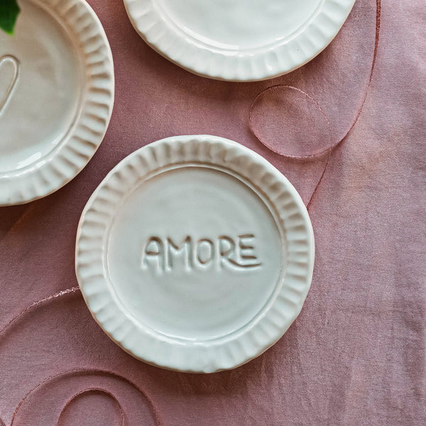 Vietri Pietra Serena Amore Plate