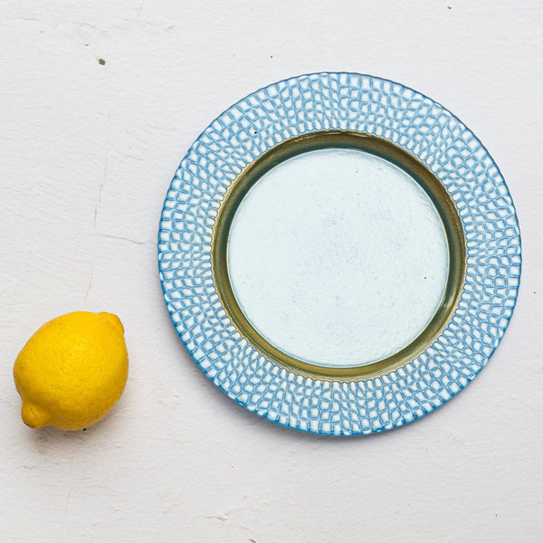 An image of Vietri Pelli Glass Salad Plate