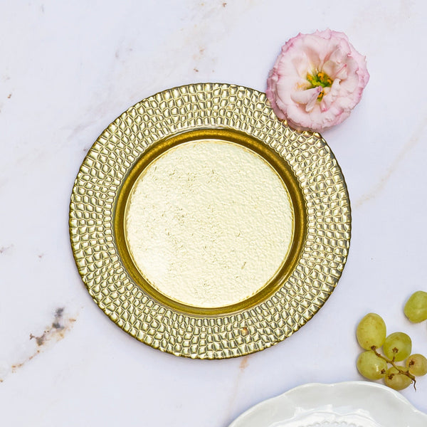 An image of Vietri Pelli Glass Salad Plate