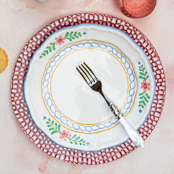 Vietri Pelli Glass Charger