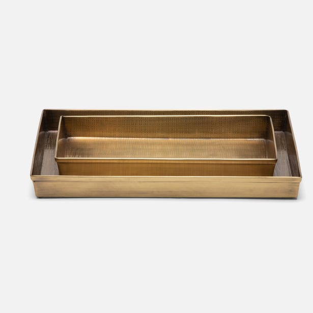 Pigeon and Poodle Remy Tray Set of 2