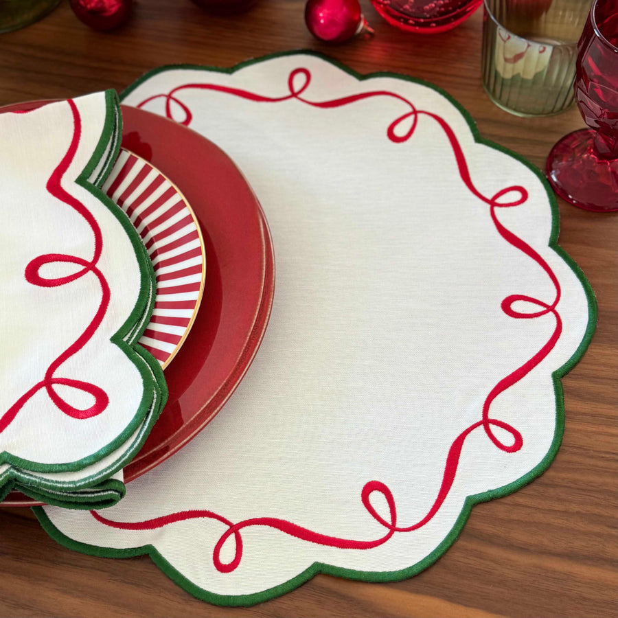 Bodrum Ribbon Twirl Set of 4 Placemat