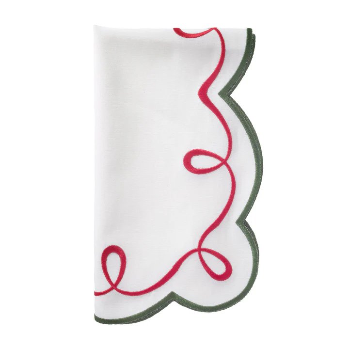 Bodrum Ribbon Twirl Set of 4 Napkin