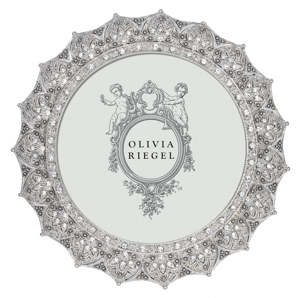An image of Olivia Riegel Windsor Round Frame - 4" - Silver