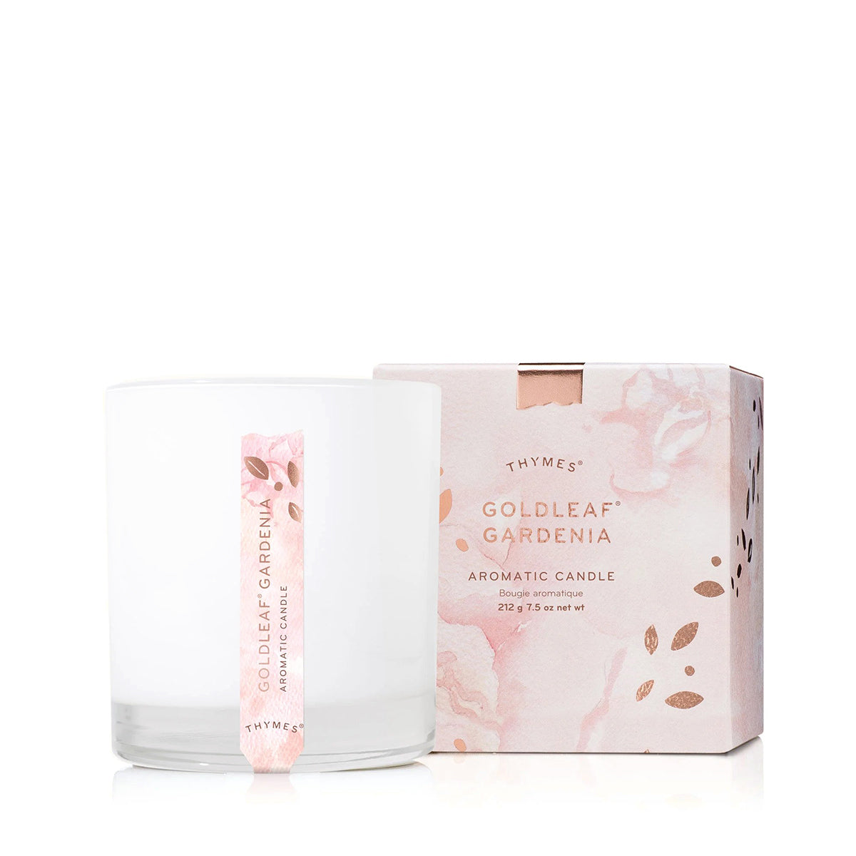 Thymes Goldleaf Gardenia Poured Candle 7.5 oz