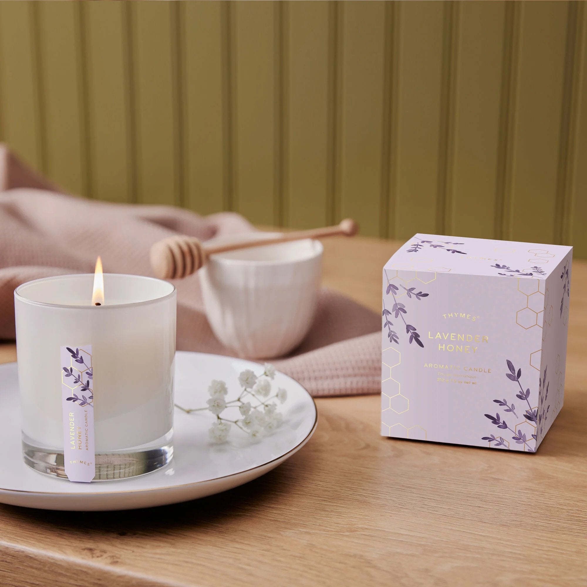 Thymes Lavender Poured Candle 7.5 oz