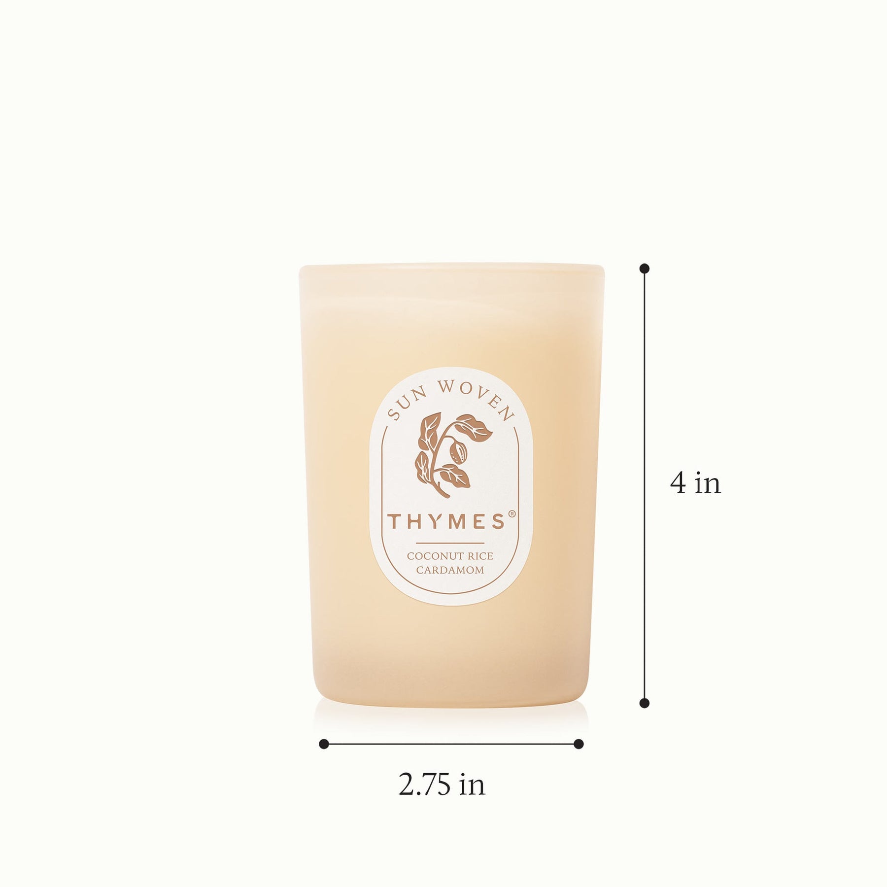 An image of Thymes Sun Woven Poured Candle - 6.5 oz