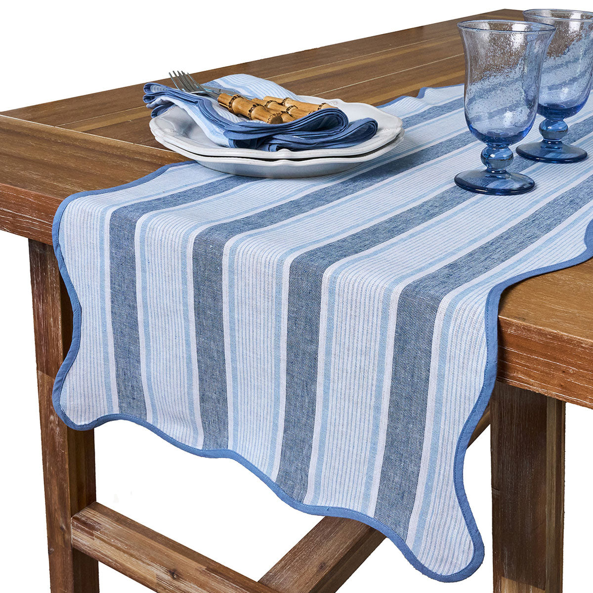 An image of Juliska Cabana Stripe Table Runner