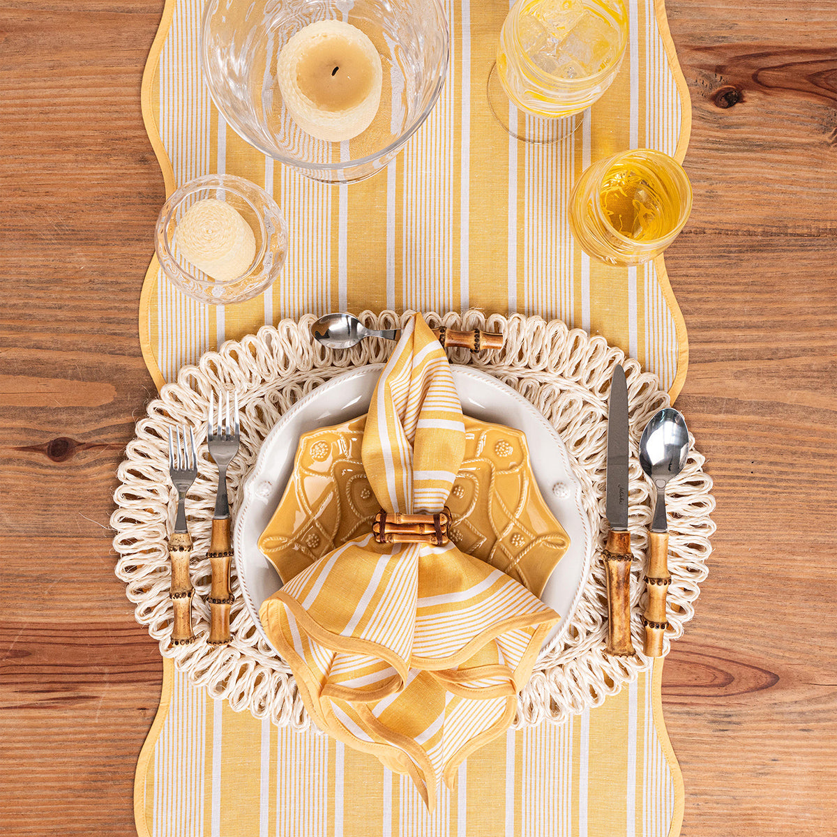 An image of Juliska Cabana Stripe Table Runner