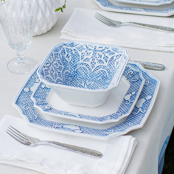 An image of Vietri Uccello Blu Salad Plate