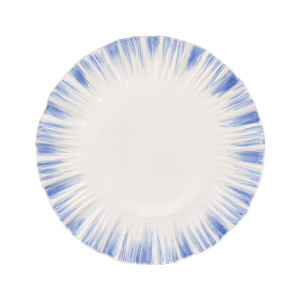 An image of Vietri Bari Blue and White European Dinner Plate