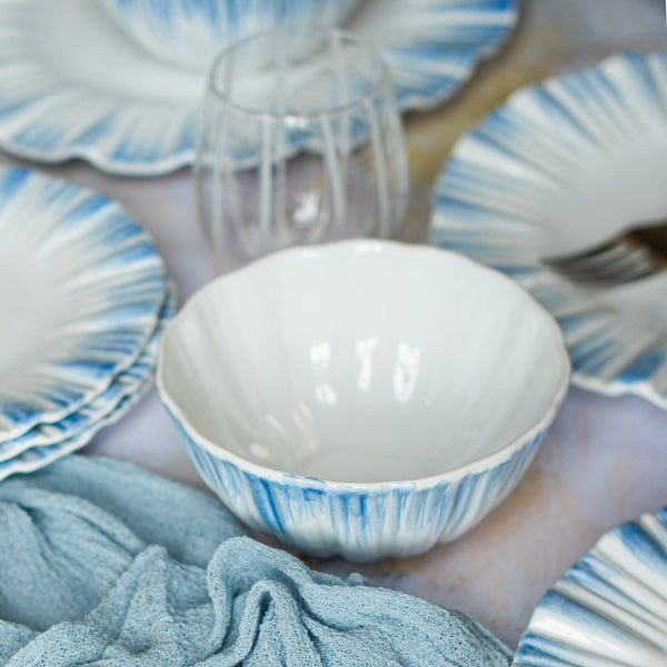An image of Vietri Bari Blue and White Cereal Bowl