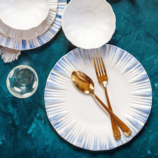 Vietri Bari Blue and White Small Round Platter