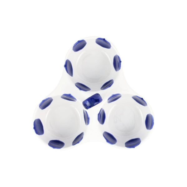 Vietri Santorini Dot Three-Part Server