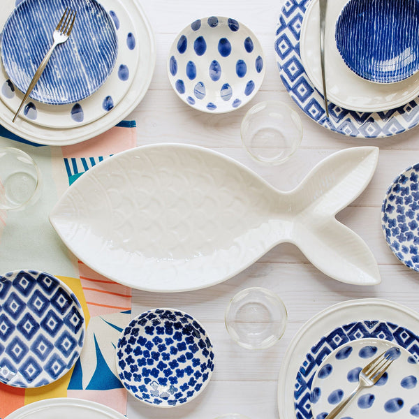 An image of Vietri Santorini Figural Fish Platter