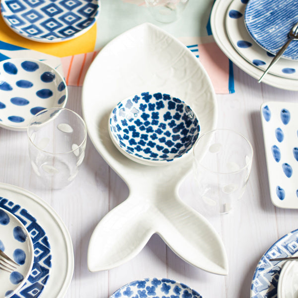 An image of Vietri Santorini Figural Fish Platter