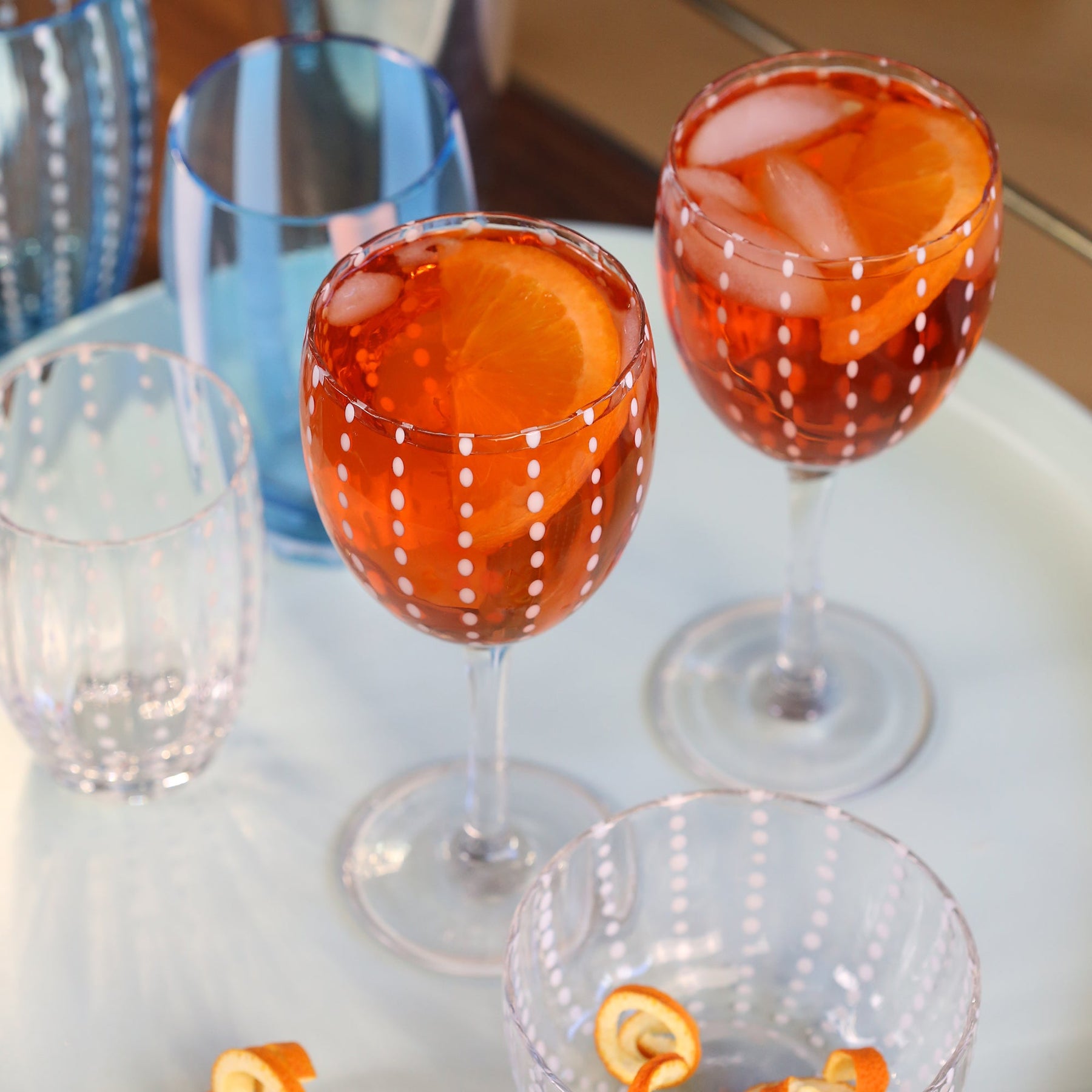 An image of Zafferano America Set of 2 Perle Wine Goblet